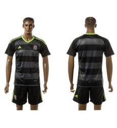 Wales Blank Black Away Soccer Country Jersey