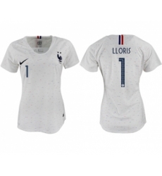Women's France #1 Lloris Away Soccer Country Jersey