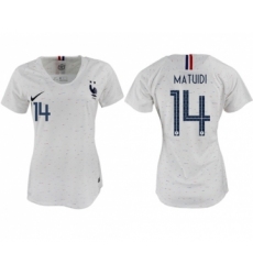 Women's France #14 Matuidi Away Soccer Country Jersey