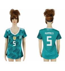 Women's Germany #5 Hummels Away Soccer Country Jersey