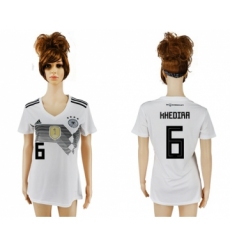 Women's Germany #6 Khedira White Home Soccer Country Jersey