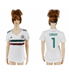 Women's Mexico #1 Corona Away Soccer Country Jersey