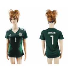 Women's Mexico #1 Corona Home Soccer Country Jersey