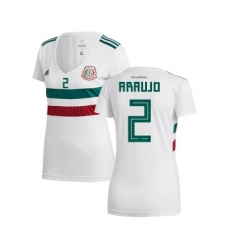 Women's Mexico #2 Araujo Away Soccer Country Jersey