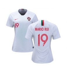 Women's Portugal #19 Mario Rui Away Soccer Country Jersey