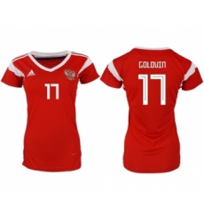 Women's Russia #17 Golovin Home Soccer Country Jersey