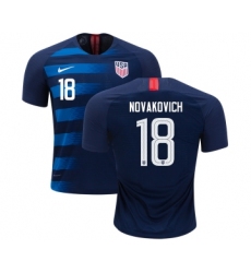 Women's USA #18 Novakovich Away Soccer Country Jersey