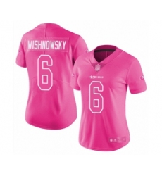 Women's San Francisco 49ers #6 Mitch Wishnowsky Limited Pink Rush Fashion Football Jersey