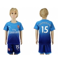 Arsenal #15 Chamberlain Away Kid Soccer Club Jersey