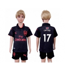 Arsenal #17 Iwobi Sec Away Kid Soccer Club Jersey