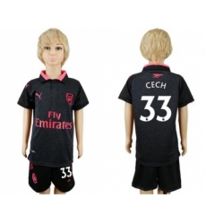 Arsenal #33 Cech Sec Away Kid Soccer Club Jersey