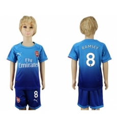 Arsenal #8 Ramsey Away Kid Soccer Club Jersey