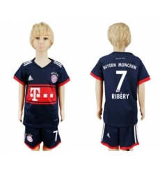 Bayern Munchen #7 Ribery Away Kid Soccer Club Jersey