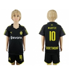 Dortmund #10 M.Gotze Away Kid Soccer Club Jersey