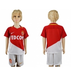 Monaco Blank Home Kid Soccer Club Jersey