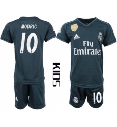 Real Madrid #10 Modric Away Kid Soccer Club Jersey