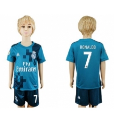 Real Madrid #7 Ronaldo Sec Away Kid Soccer Club Jersey