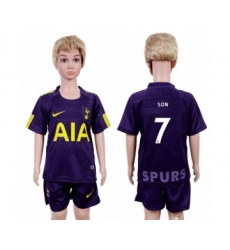 Tottenham Hotspur #7 Son Sec Away Kid Soccer Club Jersey
