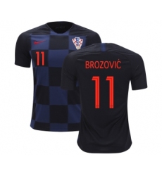 Croatia #11 Brozovic Away Kid Soccer Country Jersey