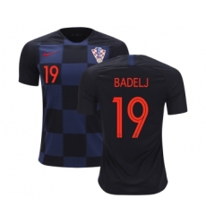 Croatia #19 Badelj Away Kid Soccer Country Jersey