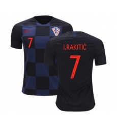 Croatia #7 I.Rakitic Away Kid Soccer Country Jersey