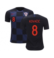 Croatia #8 Kovacic Away Kid Soccer Country Jersey
