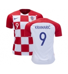 Croatia #9 Kramaric Home Kid Soccer Country Jersey