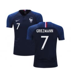 France #10 Mbappe Away Kid Soccer Country Jersey