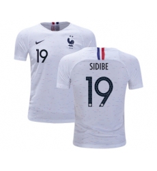 France #19 Sidibe Away Kid Soccer Country Jersey