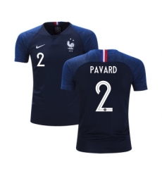 France #2 Pavard Home Kid Soccer Country Jersey