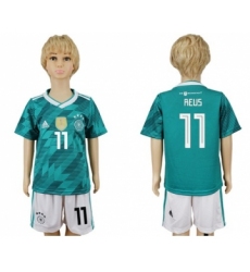 Germany #11 Reus Away Kid Soccer Country Jersey