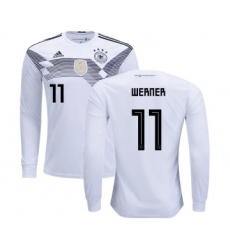 Germany #11 Werner Home Long Sleeves Kid Soccer Country Jersey