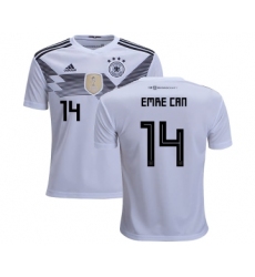 Germany #14 Emre Can White Home Kid Soccer Country Jersey