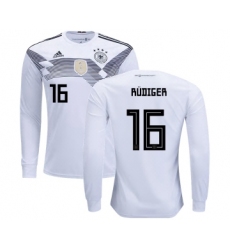 Germany #16 Rudiger Home Long Sleeves Kid Soccer Country Jersey