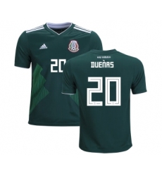 Mexico #20 Duenas Home Kid Soccer Country Jersey