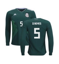 Mexico #5 D.Reyes Home Long Sleeves Kid Soccer Country Jersey