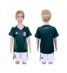 Mexico Blank Home Kid Soccer Country Jersey