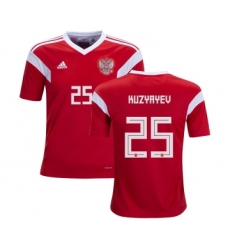Russia #25 Kuzyayev Home Kid Soccer Country Jersey