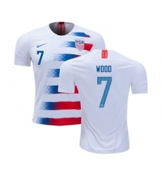 USA #7 Wood Home Kid Soccer Country Jersey