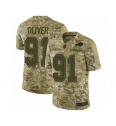 Youth Buffalo Bills #91 Ed Oliver Limited Camo 2018 Salute to Service Football Jersey