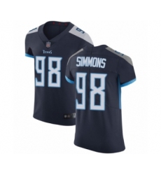 Men's Tennessee Titans #98 Jeffery Simmons Navy Blue Team Color Vapor Untouchable Elite Player Football Jersey