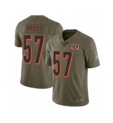 Youth Cincinnati Bengals #57 Germaine Pratt Limited Olive 2017 Salute to Service Football Jersey