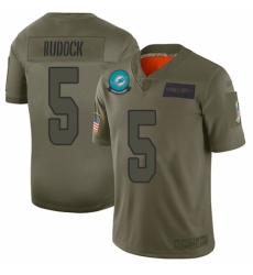 Men's Miami Dolphins #5 Jake Rudock Limited Camo 2019 Salute to Service Football Jersey