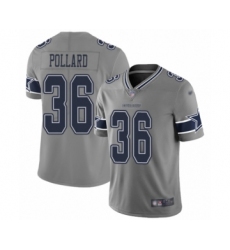 Men's Dallas Cowboys #36 Tony Pollard Limited Gray Inverted Legend Football Jersey