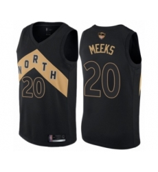Men's Toronto Raptors #20 Jodie Meeks Swingman Black 2019 Basketball Finals Bound Jersey - City Edition