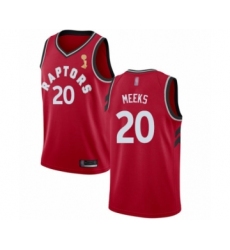 Men's Toronto Raptors #20 Jodie Meeks Swingman Red 2019 Basketball Finals Champions Jersey - Icon Edition
