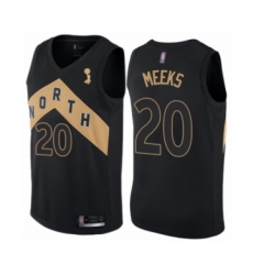 Youth Toronto Raptors #20 Jodie Meeks Swingman Black 2019 Basketball Finals Champions Jersey - City Edition