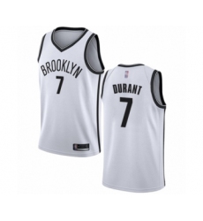 Youth Brooklyn Nets #7 Kevin Durant Swingman White Basketball Jersey - Association Edition