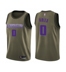 Youth Sacramento Kings #0 Trevor Ariza Swingman Green Salute to Service Basketball Jersey