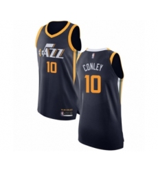 Men's Utah Jazz #10 Mike Conley Authentic Navy Blue Basketball Jersey - Icon Edition